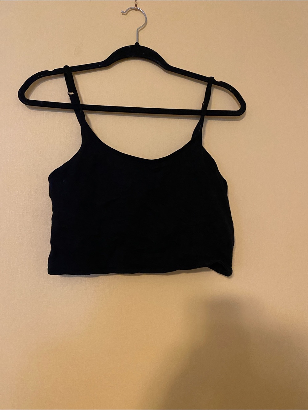 Old Navy Black Cropped Camisole with Adjustable Straps